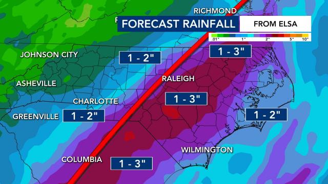 Rainfall potential over next 5 days