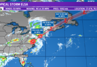 Elsa moving quickly across the Delmarva toward Delaware Bay; Flash flooding for the Northeast