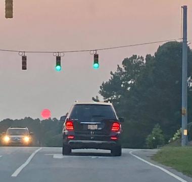 smoke from west coast wildfires brings red sunsets to North Carolina