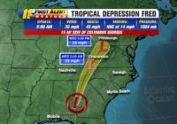 Fred weakens after landfall, but still set to bring heavy rain, isolated tornadoes to parts of NC