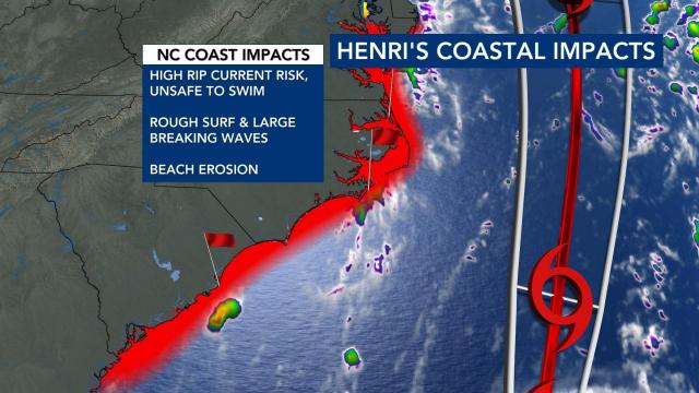 Tropical Storm Henri coastal impacts