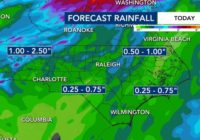 Isolated tornadoes possible as storms and rain move into central NC