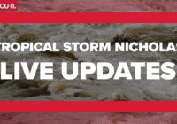 Live updates: Tropical Storm Nicholas speeds up; more schools close