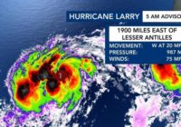 Hurricane Larry forecast to become a Cat. 4 storm this weekend