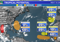 Tropical Storm Nicholas forms, tracking four tropical waves