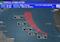 Tropical Storm Victor forms in the Atlantic Basin