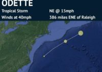 Tropical Storm Odette forms off mid-Atlantic coast