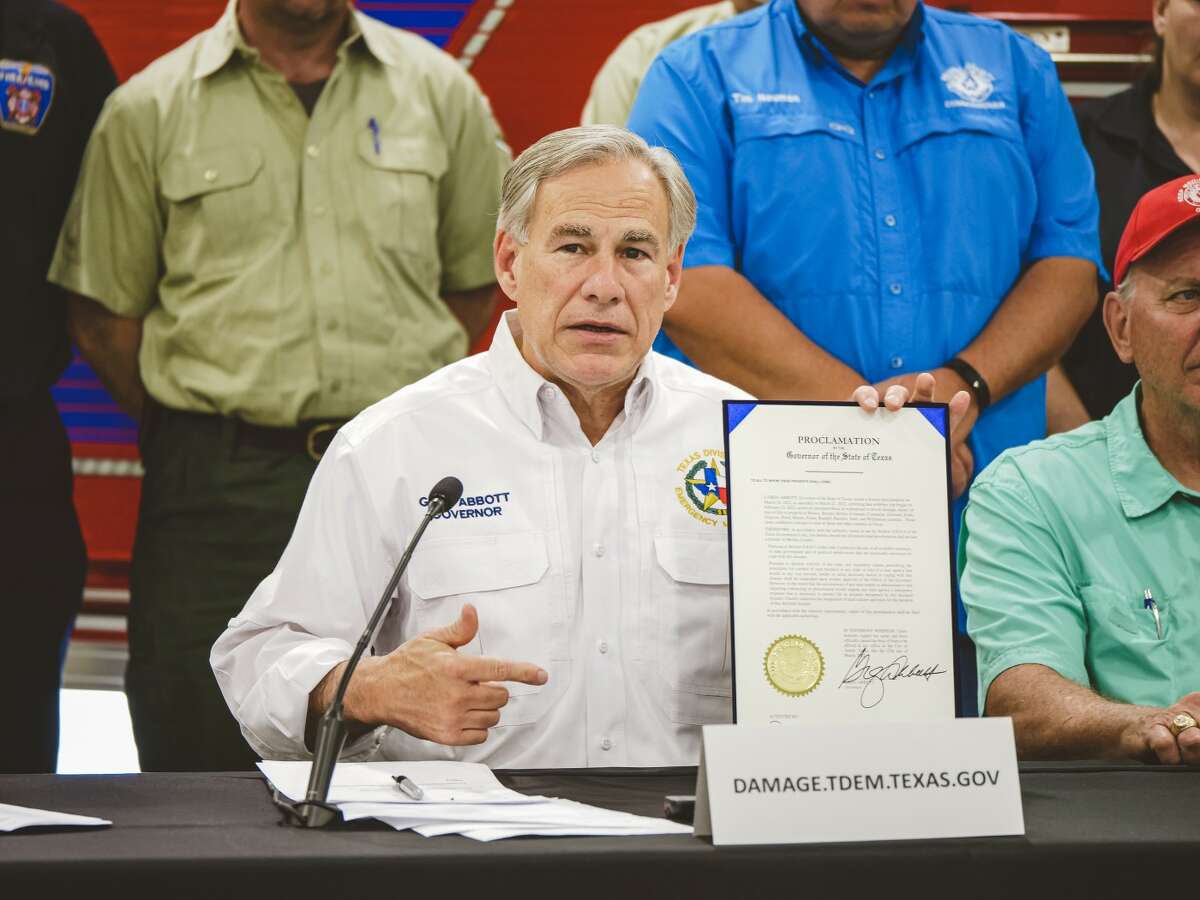 Gov. Greg Abbott declared the wildfire a disaster on Sunday.