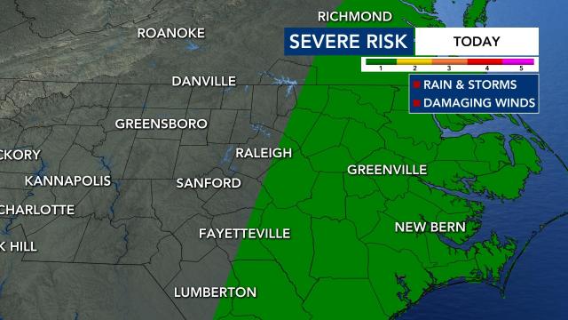 Level 1 risk for severe weather: March 24, 2022