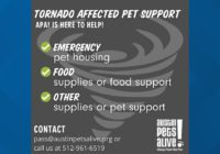 Austin Pets Alive! offering tornado-related pet assistance