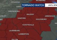 Tornado watch, severe thunderstorm warning issued for central NC including Wake, Durham counties