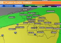 Flooding possible as heavy rain moves across Carolinas, severe weather threat late Wednesday