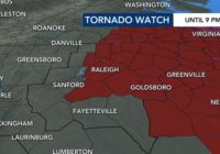 Parts of central NC to the coast under Tornado Watch