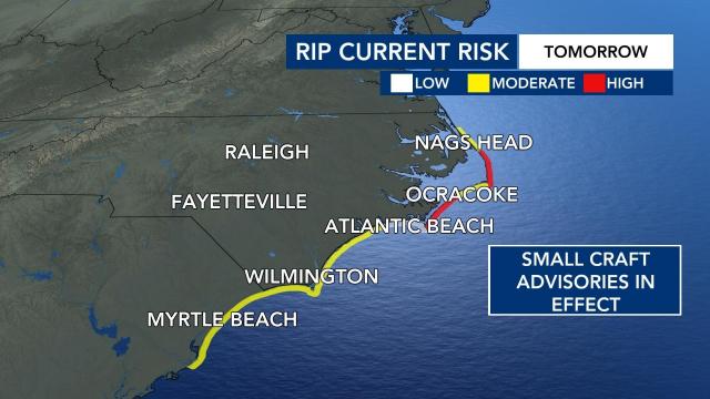 NC beach rip current risk