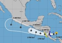 Tropical Storm Bonnie forms in Caribbean Sea