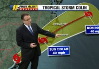 Tropical Storm Colin threatens a wet holiday weekend for Carolinas