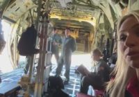 KHOU 11 Meteorologist Chita Craft, photojournalist Ivan Gibson land after flight with Hurricane Hunters