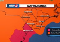 Ian now expected to restrengthen; Hurricane Warnings issued up to NC, SC line