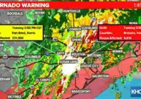 Tornado Warning for parts of Fort Bend and Brazoria counties until 2 p.m.