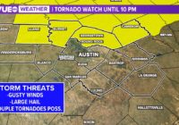 Tornado Watch issued north of Austin ahead of widespread storms Wednesday night