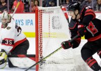Necas scores in OT as Hurricanes edge Senators 3-2