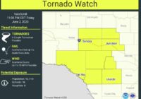 Tornado watch with risk of damaging hail, wind issued for Hill Country