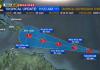 Third tropical depression of the season strengthen into Tropical Storm Bret