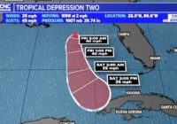 Gulf depression becomes Tropical Storm Arlene