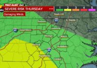 Damaging winds, heavy rainfall possible as severe weather risk goes up next couple of days