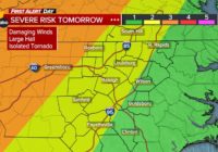 Timeline: Severe weather could impact Triangle Monday; Damaging winds, isolated tornado possible
