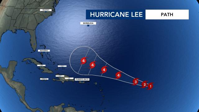 Hurricane Lee Path