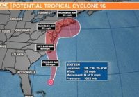 Tropical storm warning issued for Carolina coast as system develops in the Atlantic