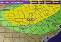 Severe weather possible Sunday evening and Monday