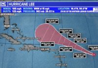 Hurricane Lee is now at 160 mph