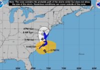 Tropical Storm Ophelia forms off Cape Fear coast
