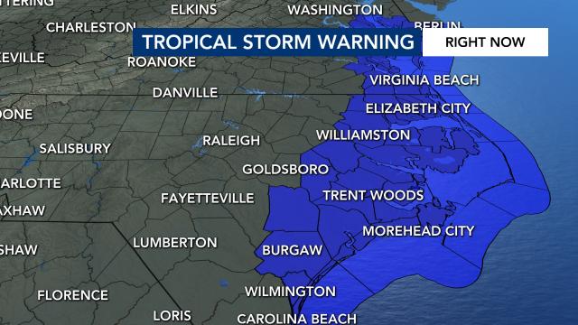 Tropical storm warning Friday Tropical storm warning Friday