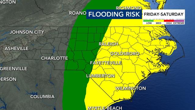 Flooding risk Friday & Saturday