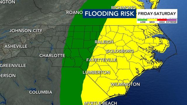 Flooding risk Friday & Saturday