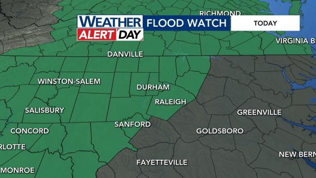 Flood watch issued for Tuesday at 9 a.m.