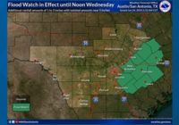 Flash Flood Watch in effect until noon Wednesday