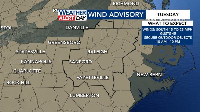 Wind advisory Tuesday: What to expect