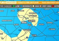 High fire danger remains for parts of Central Texas as massive wildfire in Texas Panhandle burns