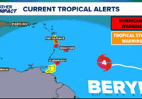 Hurricane Beryl remains a Cat. 4 storm as it continues track to the west | TD 3 forms in SW Gulf