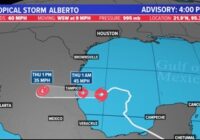 Alberto becomes hurricane season's first named storm, going to Mexico and affecting Texas