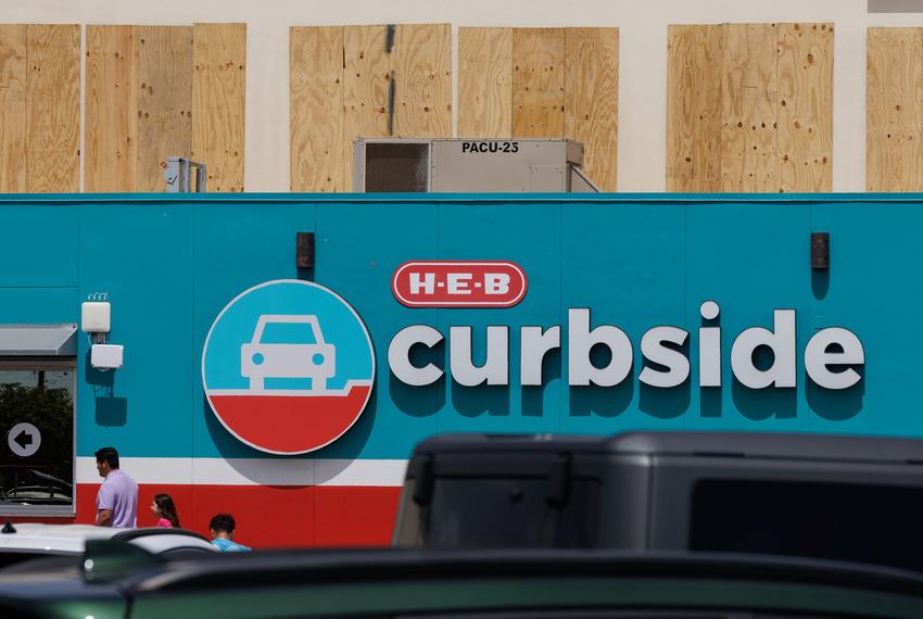 Boarded windows at the H-E-B plus! in Brownsville on July 5, 2024. Businesses and residents in the Rio Grande Valley are making preparations as Hurricane Beryl hits Mexico and is expected to hit the Texas coastline next.