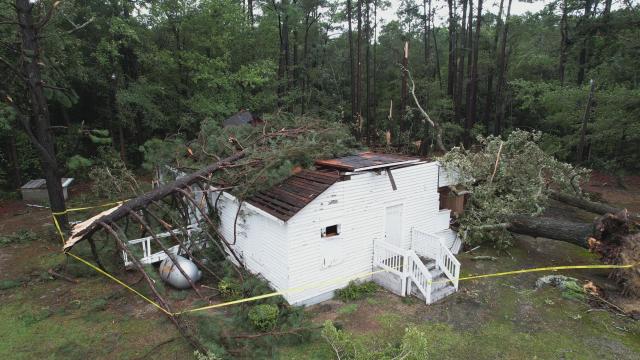 Tornado damage at Friendship Primitive Baptist Church in Wilson. Tornado damage at Friendship Primitive Baptist Church in Wilson.