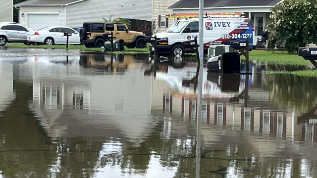 Bombay Drive floods in Fayetteville
