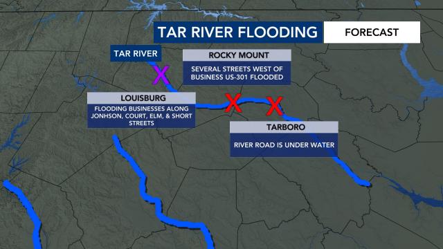 Tar River flooding updated Aug. 8, 2024
