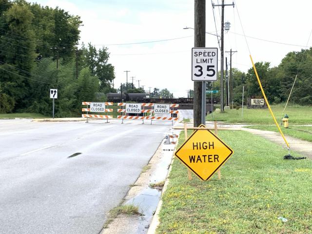 Flooding closes major road in Fayetteville Monday