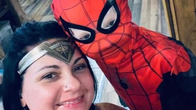 Melissa Guinn and her 8-year-old son